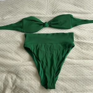 Aerie Strapless Bikini Set - S top M bottoms
